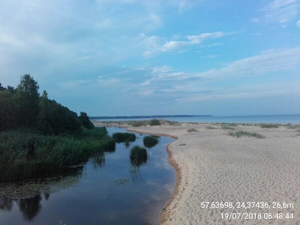Mündung der Vitrupe in die Ostsee